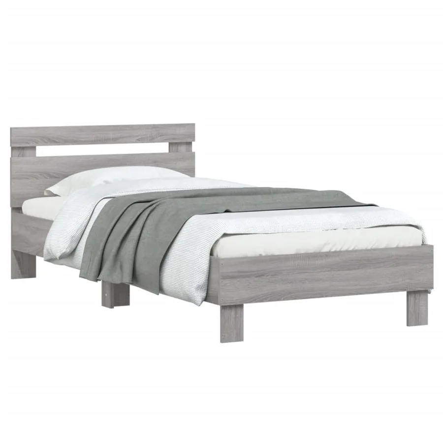 Cadre de lit sans matelas avec tête de lit 75x190 cm - 4