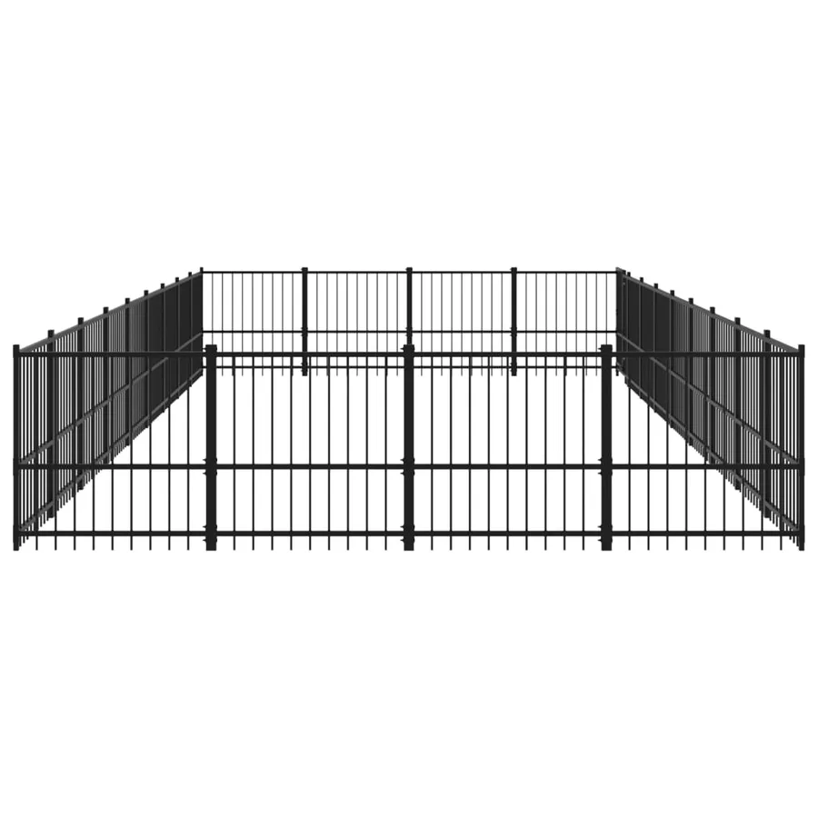 Chenil d'extérieur pour chiens Acier 33,87 m² - 4