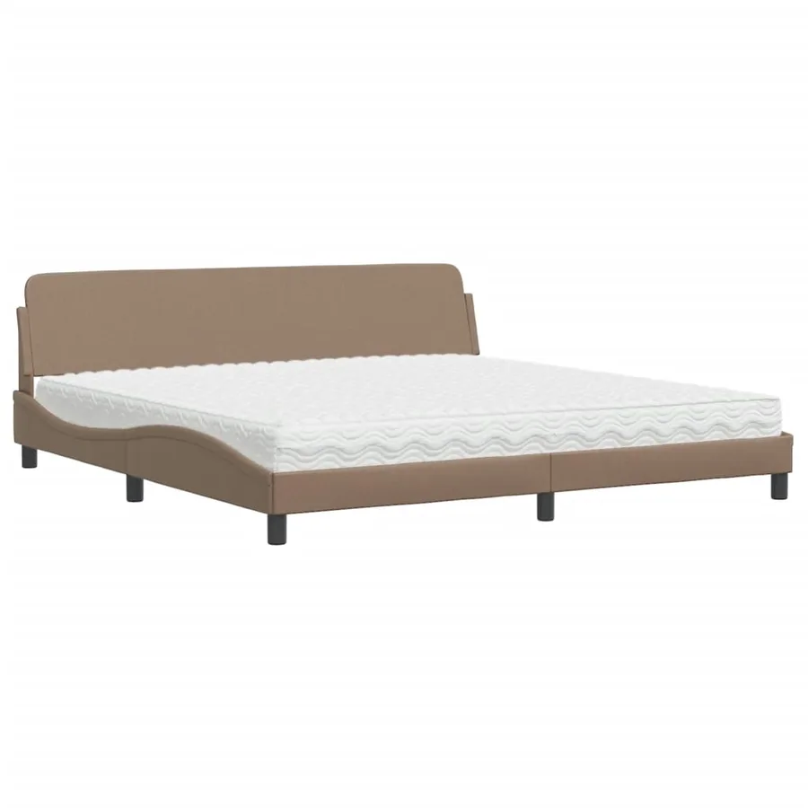 Lit avec matelas Dover cappuccino 200x200 cm similicuir - 2
