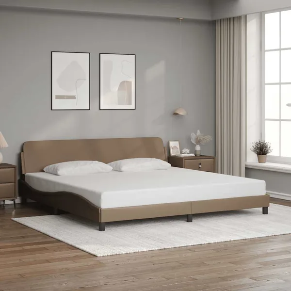 Cadre de lit Dover cappuccino 200x200 cm similicuir