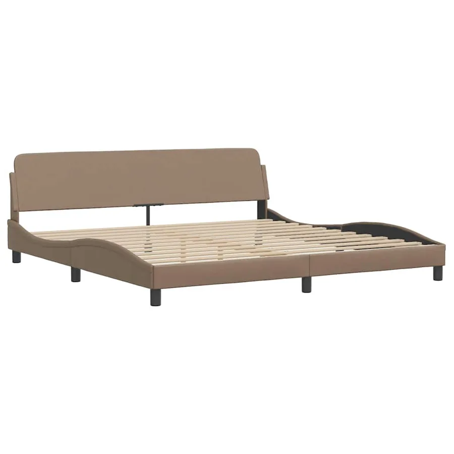 Cadre de lit Dover cappuccino 200x200 cm similicuir - 3