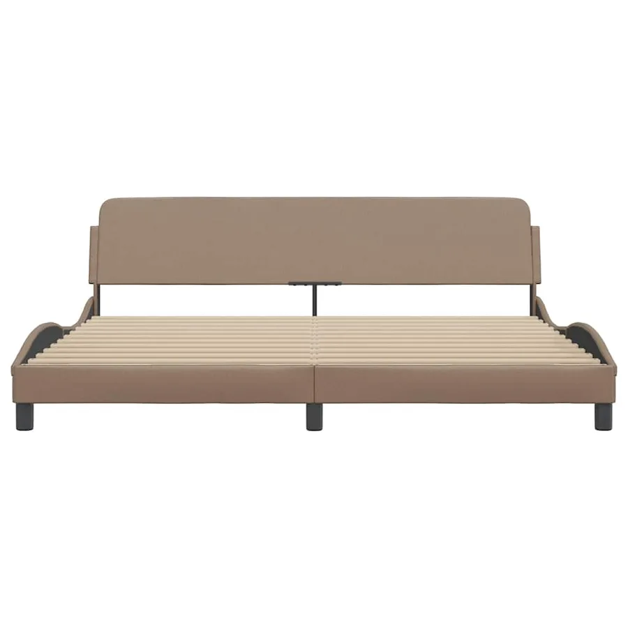 Cadre de lit Dover cappuccino 200x200 cm similicuir - 4