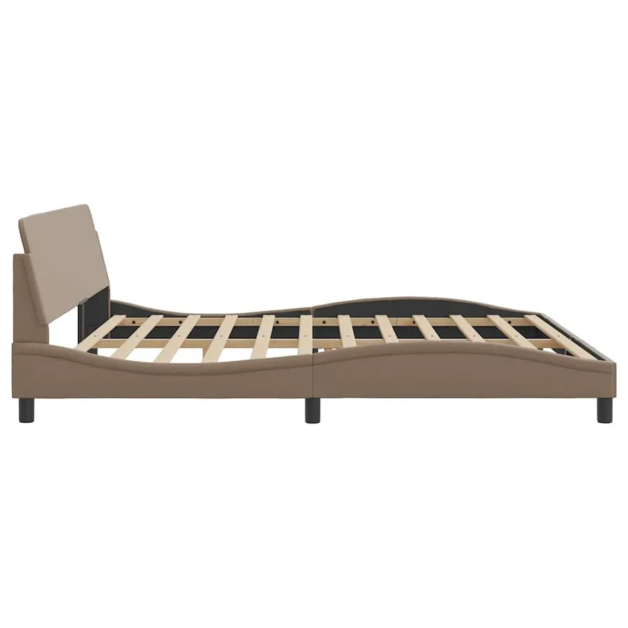 Cadre de lit Dover cappuccino 200x200 cm similicuir - 5
