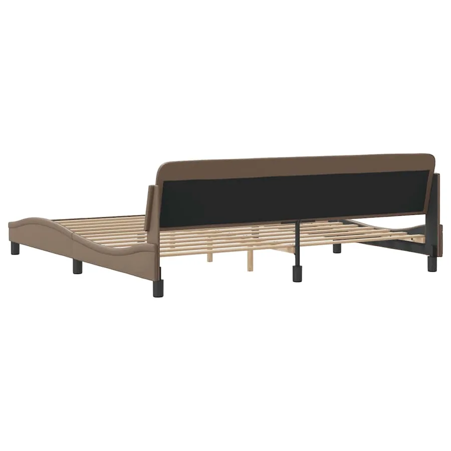 Cadre de lit Dover cappuccino 200x200 cm similicuir - 6
