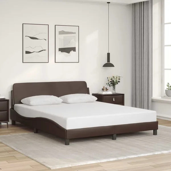 Cadre de lit Dover marron 160x200 cm similicuir