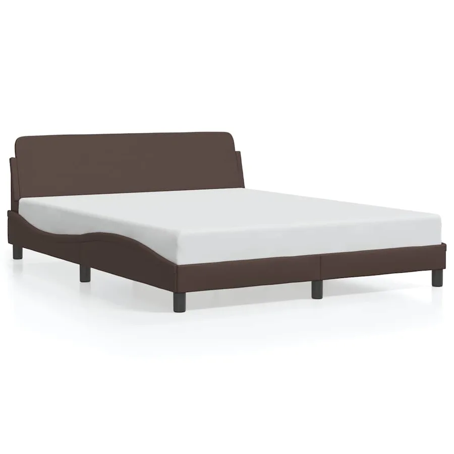 Cadre de lit Dover marron 160x200 cm similicuir - 2