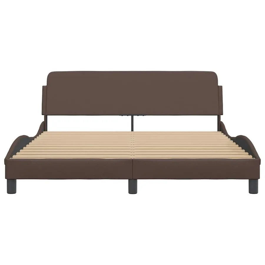 Cadre de lit Dover marron 160x200 cm similicuir - 4