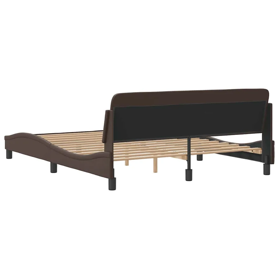 Cadre de lit Dover marron 160x200 cm similicuir - 6