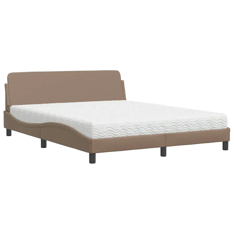 Lit avec matelas Dover cappuccino 160x200 cm similicuir - 2