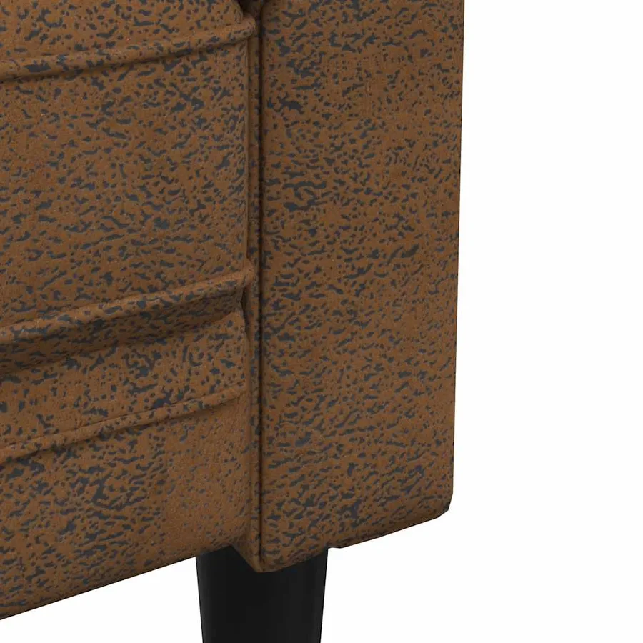 Canapé Chesterfield 2 places marron tissu - 7