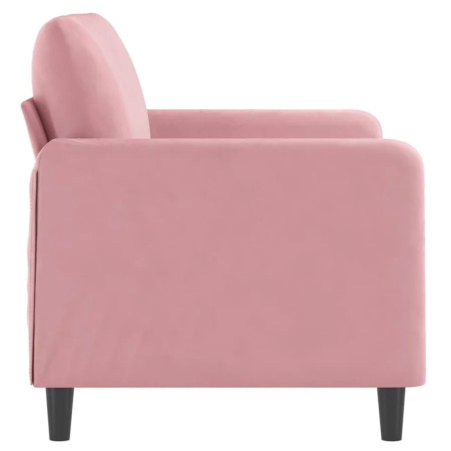 Canapé à 2 places Rose 120 cm Velours - 4