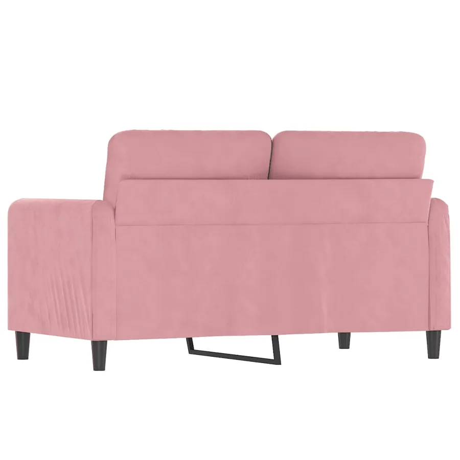 Canapé à 2 places Rose 120 cm Velours - 5