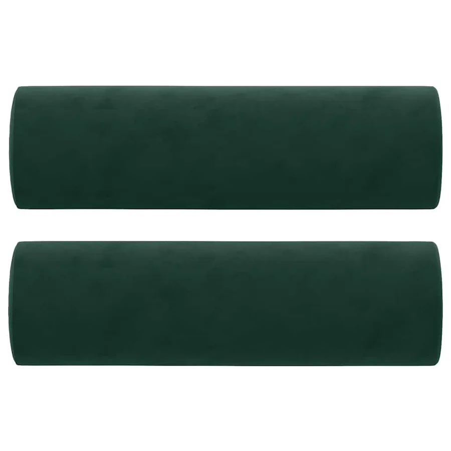 Canapé 2 places avec oreillers vert foncé 120 cm velours - 5