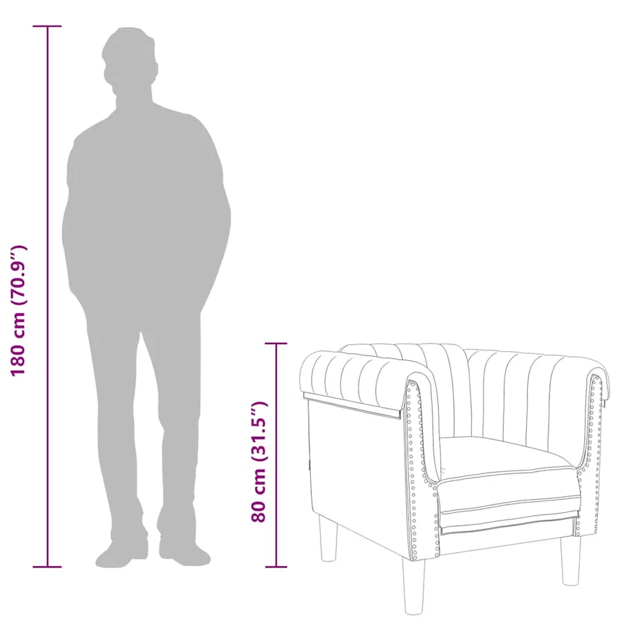 Fauteuil marron similicuir daim - 10