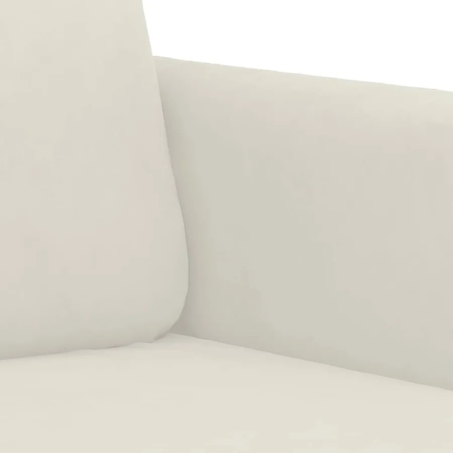 Canapé à 2 places Crème 120 cm Velours - 6