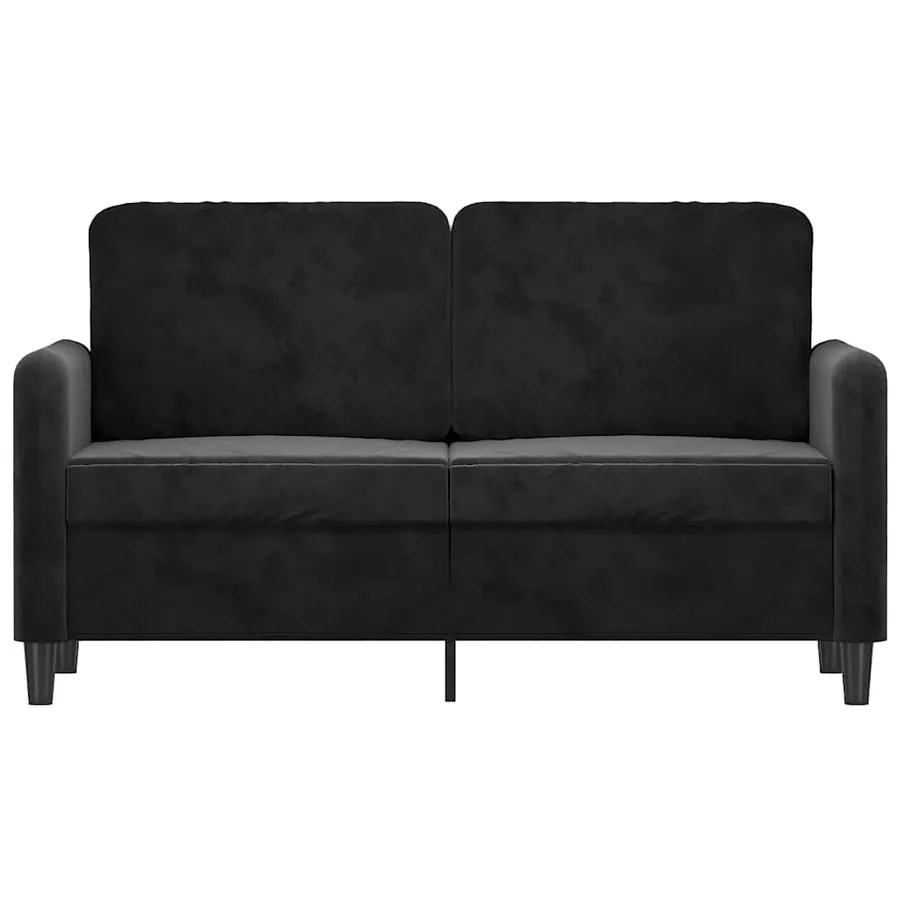 Canapé à 2 places Noir 120 cm Velours - 3