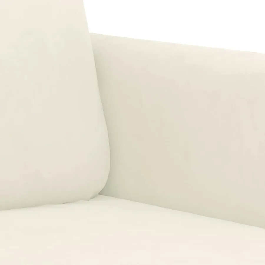 Ensemble de canapés 2 pcs crème velours - 5