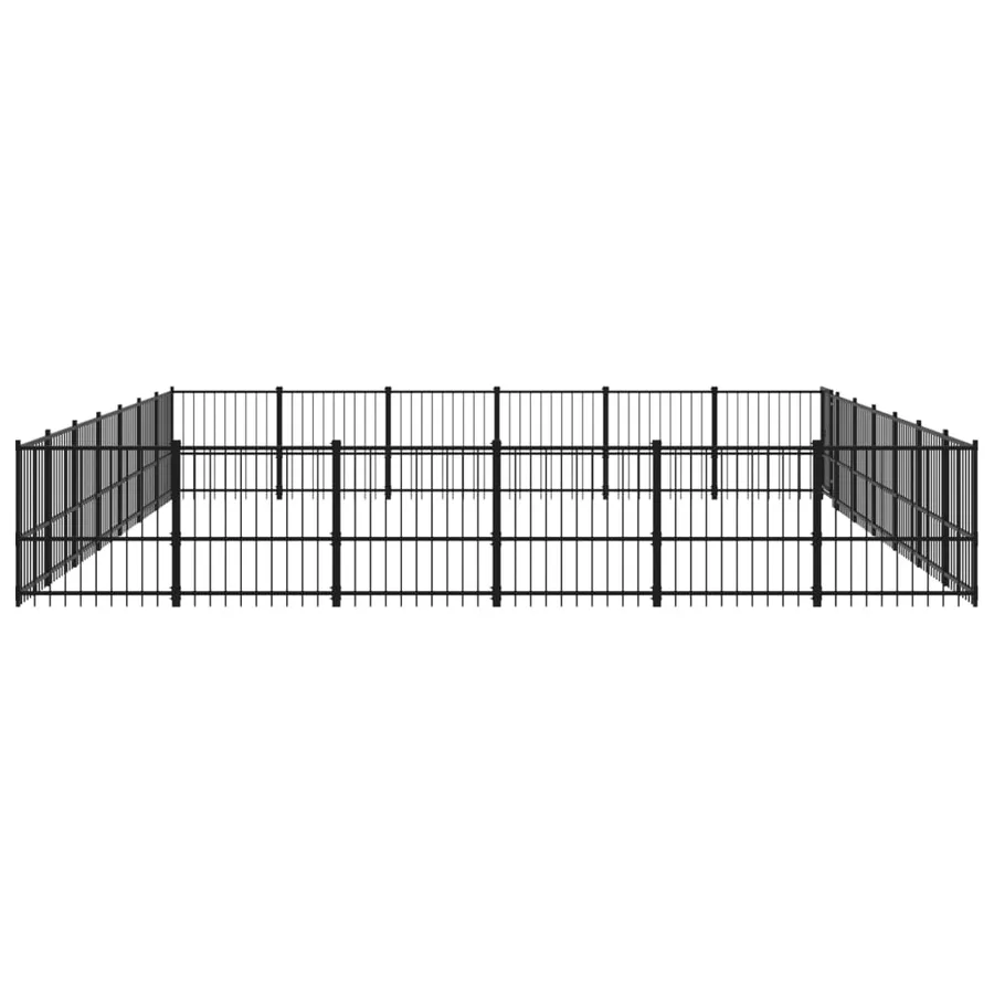Chenil d'extérieur pour chiens Acier 39,52 m² - 4