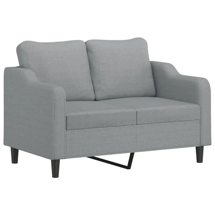 Ensemble de canapés 2 pcs avec coussins Gris clair Tissu - 3