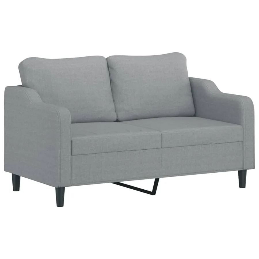 Ensemble de canapés 2 pcs avec coussins Gris clair Tissu - 4