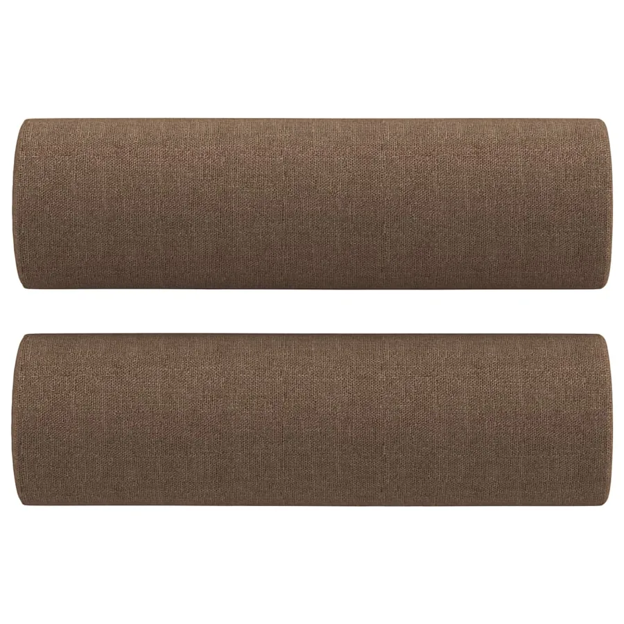 Ensemble de canapés 2 pcs avec coussins marron tissu - 5
