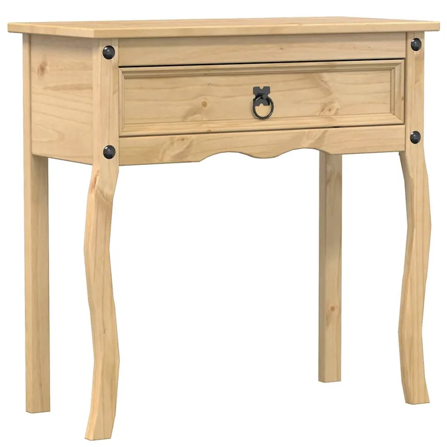 Table console Corona 73x35x73 cm bois de pin massif - 2