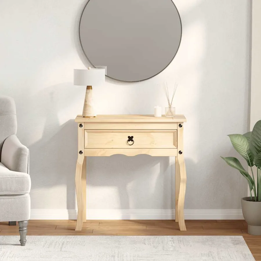 Table console Corona 73x35x73 cm bois de pin massif - 3
