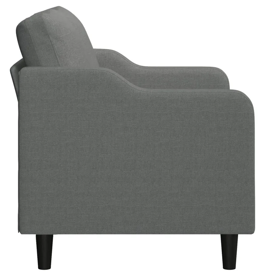 Canapé à 2 places Gris foncé 120 cm Tissu - 4
