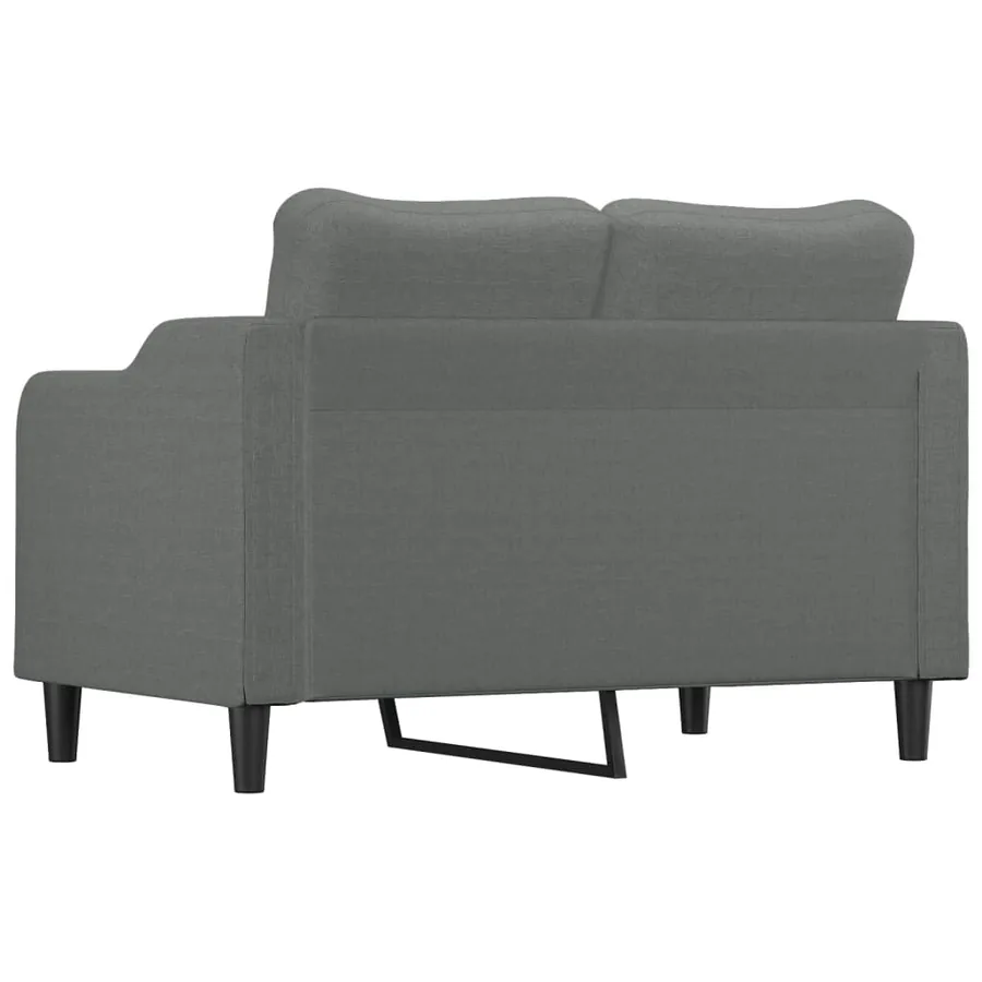 Canapé à 2 places Gris foncé 120 cm Tissu - 5