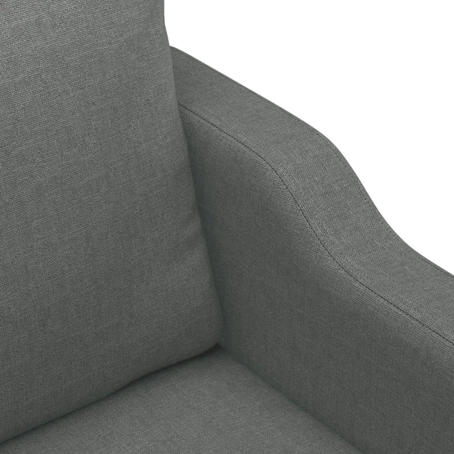 Canapé à 2 places Gris foncé 120 cm Tissu - 6