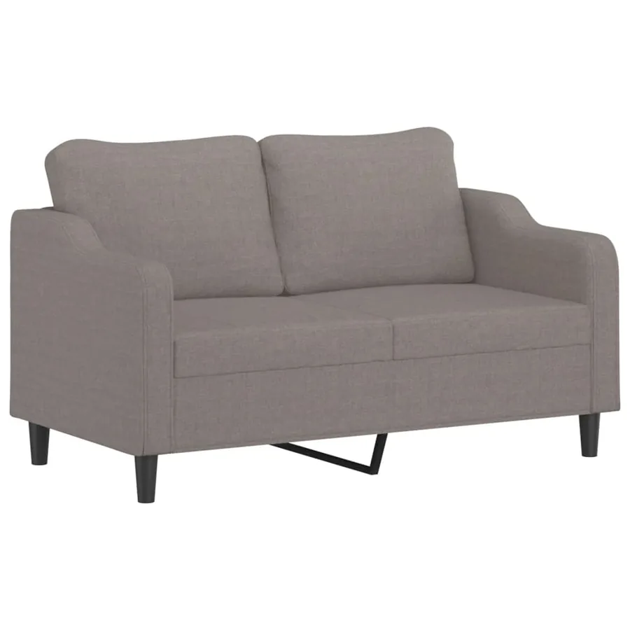 Ensemble de canapés 2 pcs avec coussins Taupe Tissu - 4