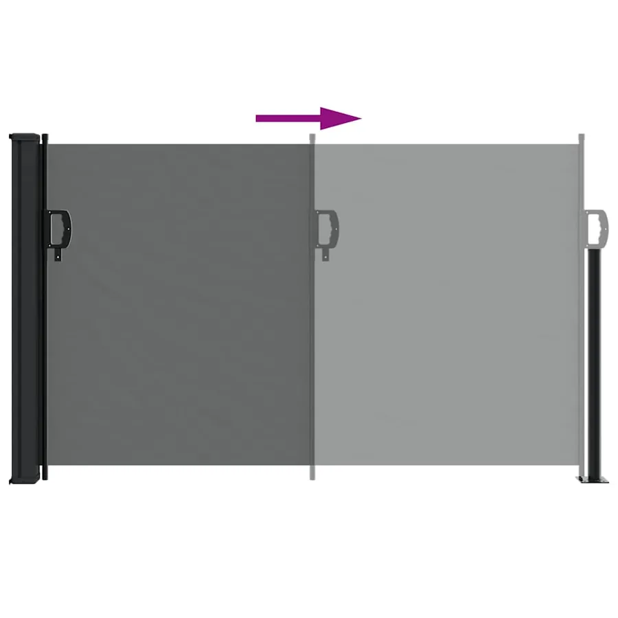 Store latéral rétractable Anthracite 120 x 500 cm - 6