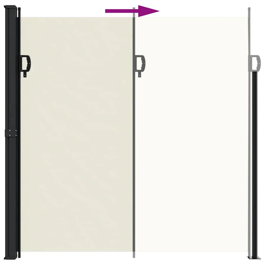 Auvent latéral rétractable crème 200x300 cm - 5
