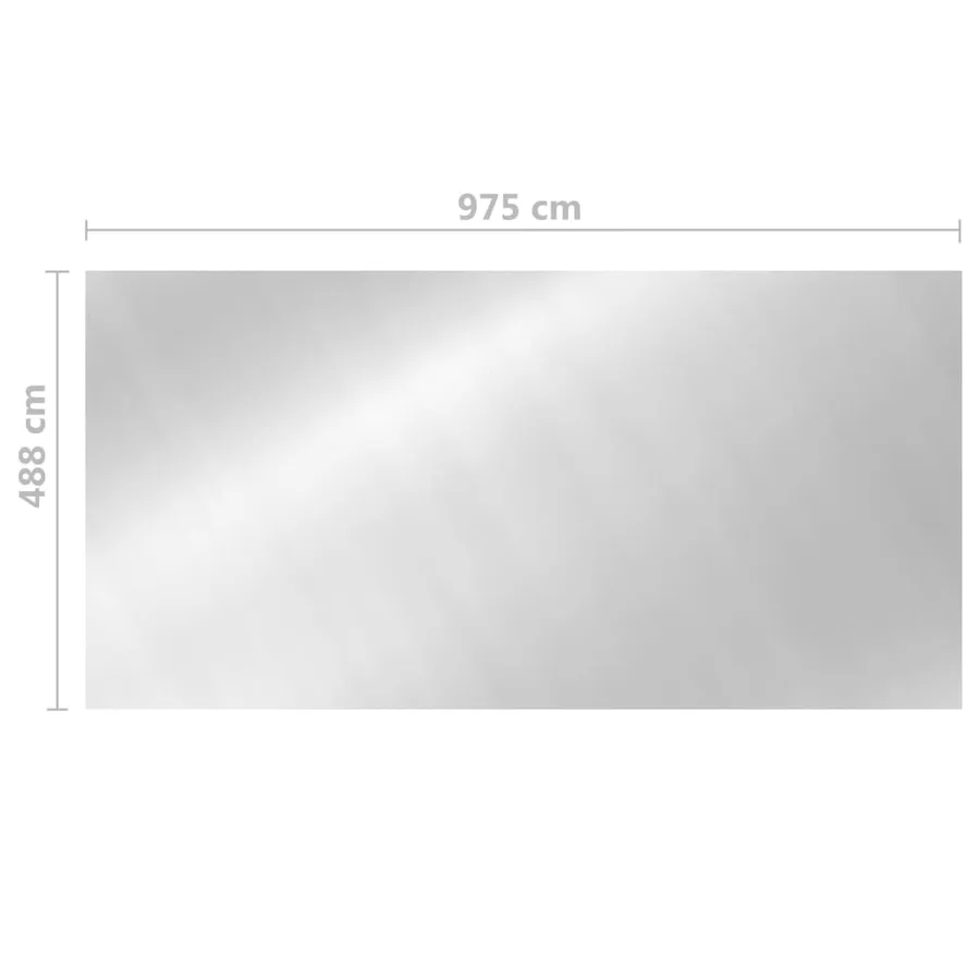 Couverture de piscine Argenté 975x488 cm PE - 5