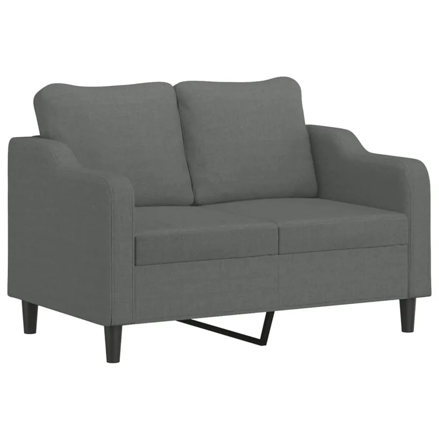 Ensemble de canapés 3 pcs avec coussins Gris foncé Tissu - 4