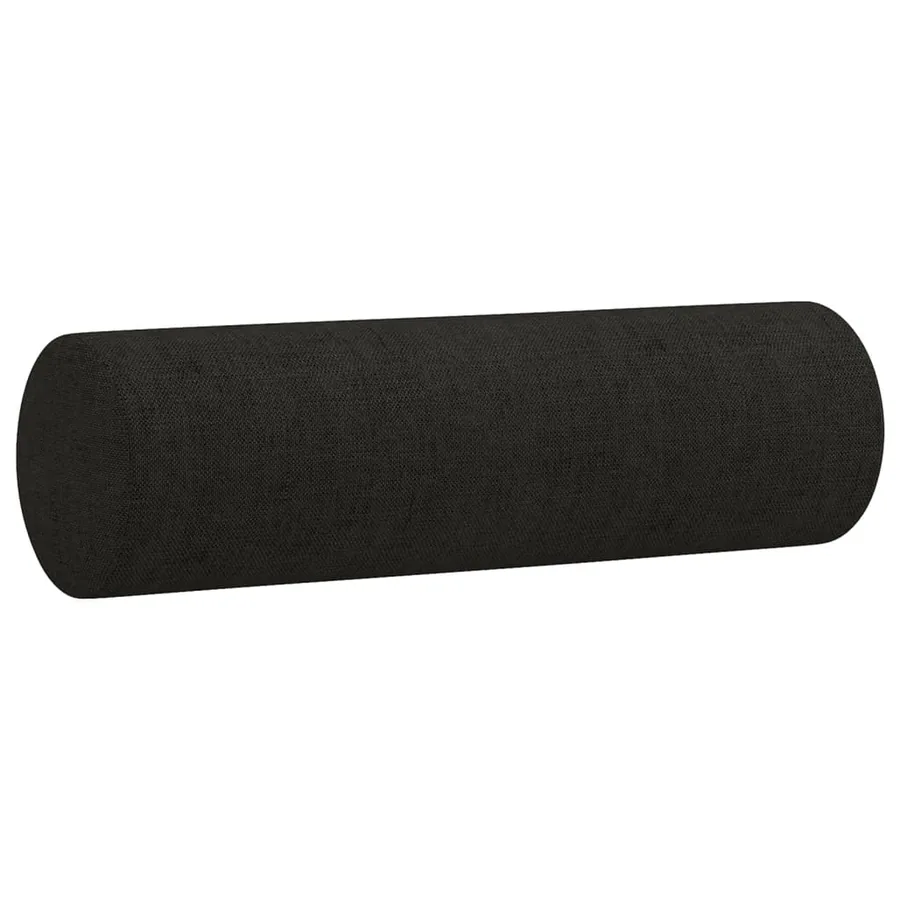 Ensemble de canapés 3 pcs avec coussins noir tissu - 8