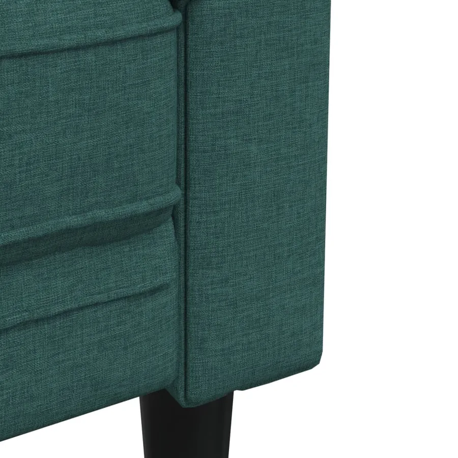 Ensemble de canapés 2 pcs vert foncé tissu - 6