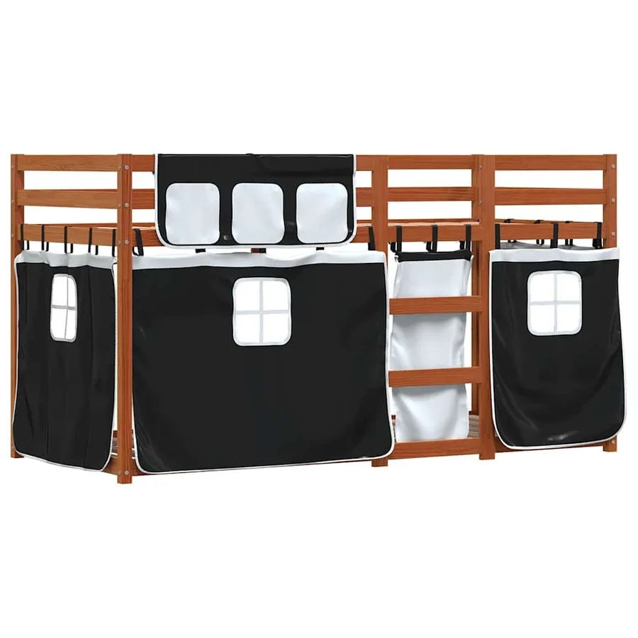 Lit superposé sans matelas 90x200 cm bois de pin massif - 3