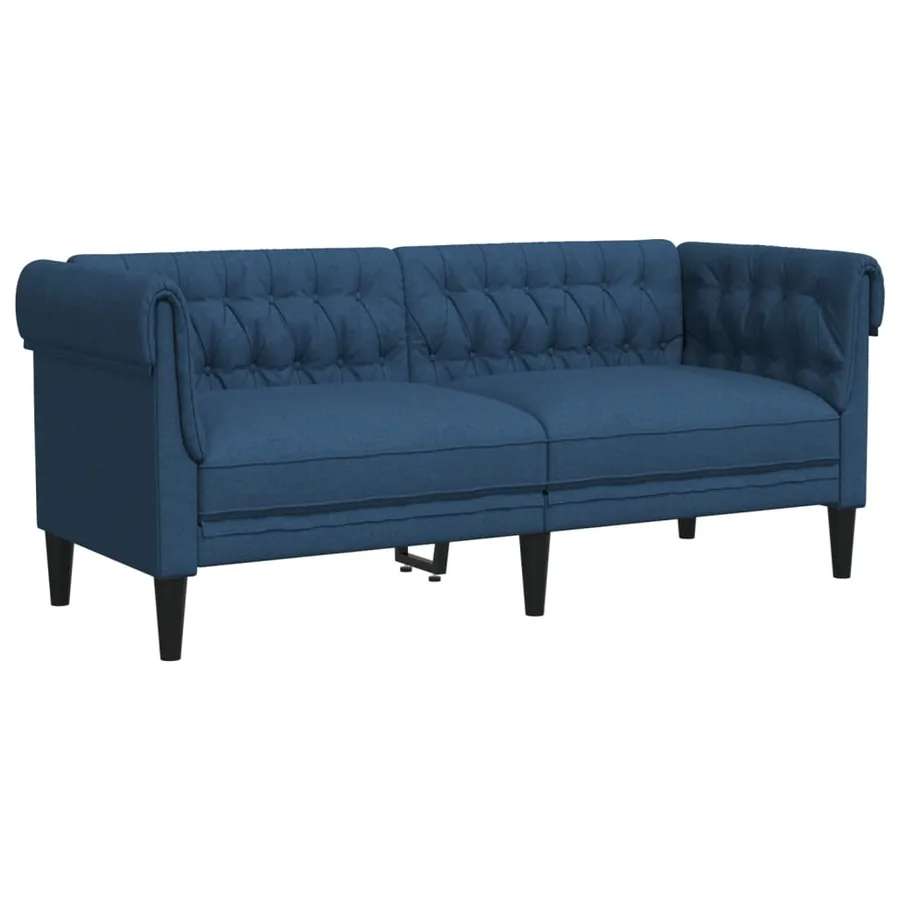 Ensemble de canapés 2 pcs bleu tissu - 4