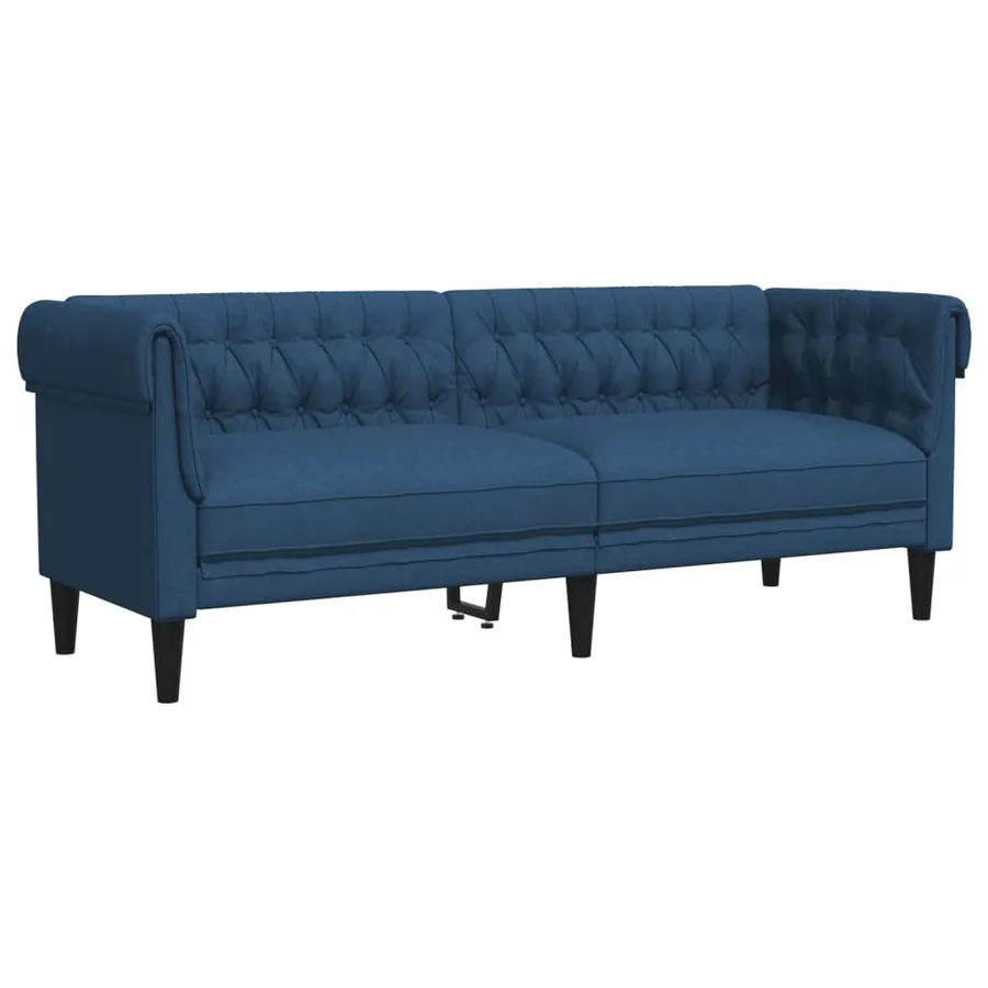 Ensemble de canapés 2 pcs bleu tissu - 5