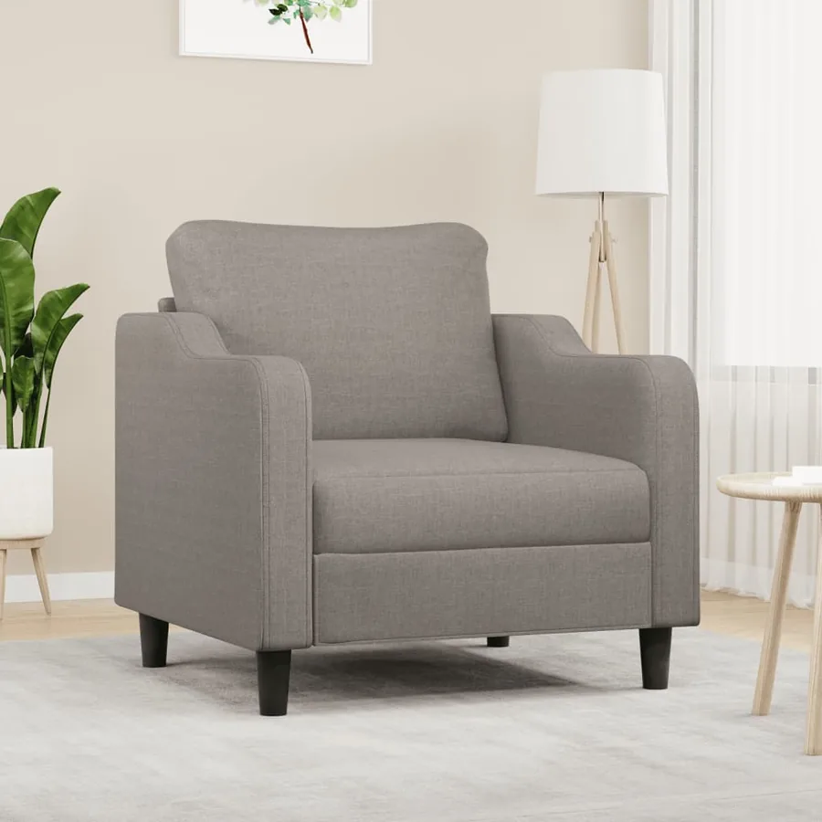 Fauteuil Taupe 60 cm Tissu