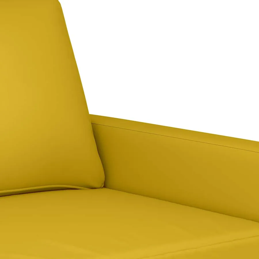Ensemble de canapés 4 pcs avec coussins jaune velours - 6