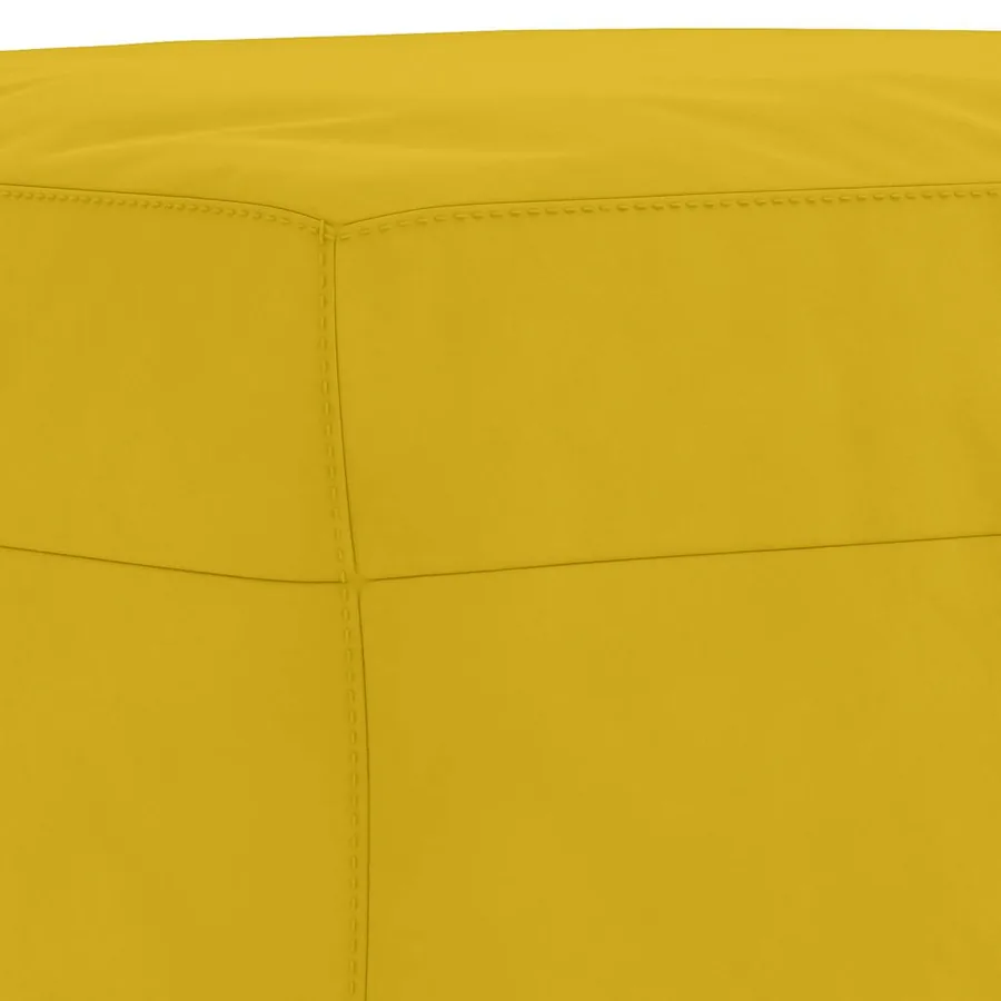 Ensemble de canapés 4 pcs avec coussins jaune velours - 7