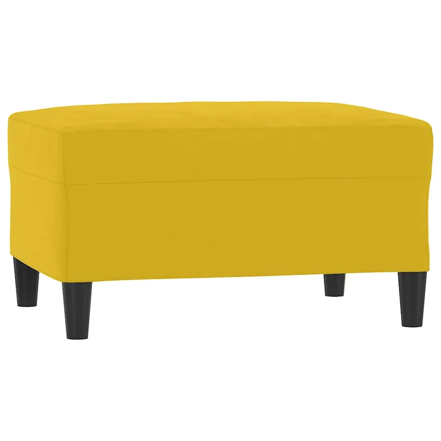 Ensemble de canapés 4 pcs avec coussins jaune velours - 8