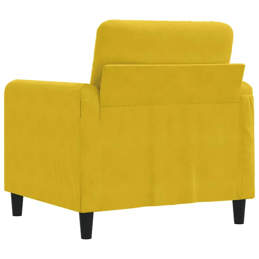 Fauteuil Jaune 60 cm Velours - 6