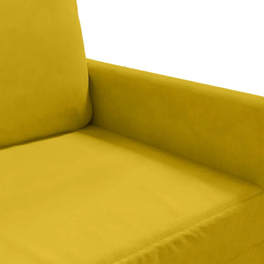 Fauteuil Jaune 60 cm Velours - 7