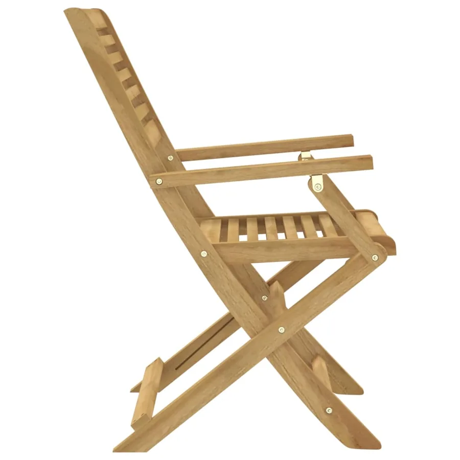 Chaises pliables de jardin lot de 4 bois massif d'acacia - 6