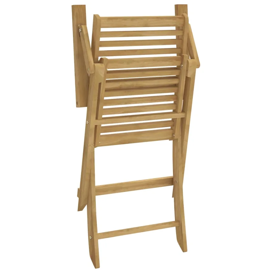Chaises pliables de jardin lot de 4 bois massif d'acacia - 8