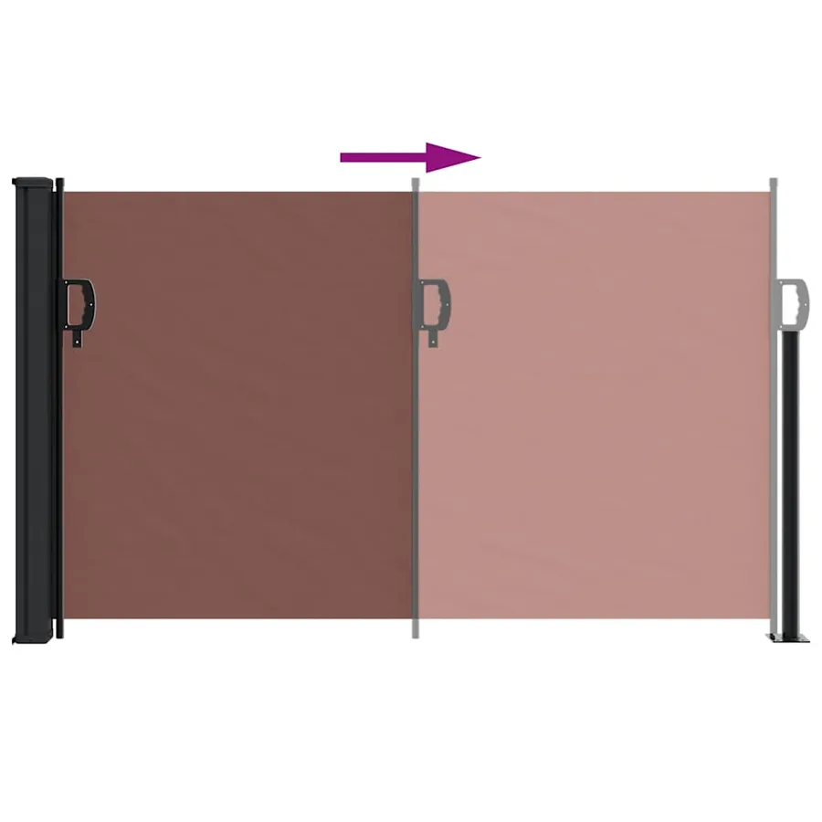 Auvent latéral rétractable marron 117x300 cm - 5