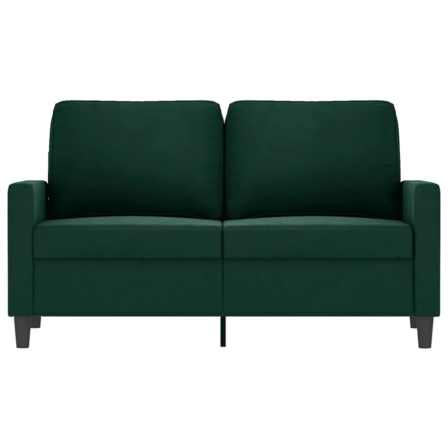 Canapé à 2 places Vert foncé 120 cm Velours - 3